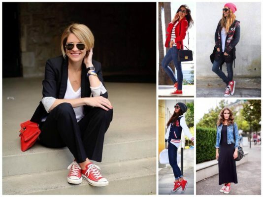 What to wear with red sneakers