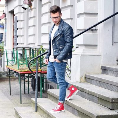 What to wear with red sneakers