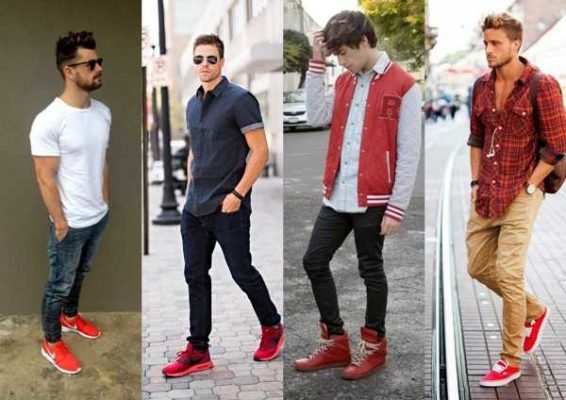 What to wear with red sneakers