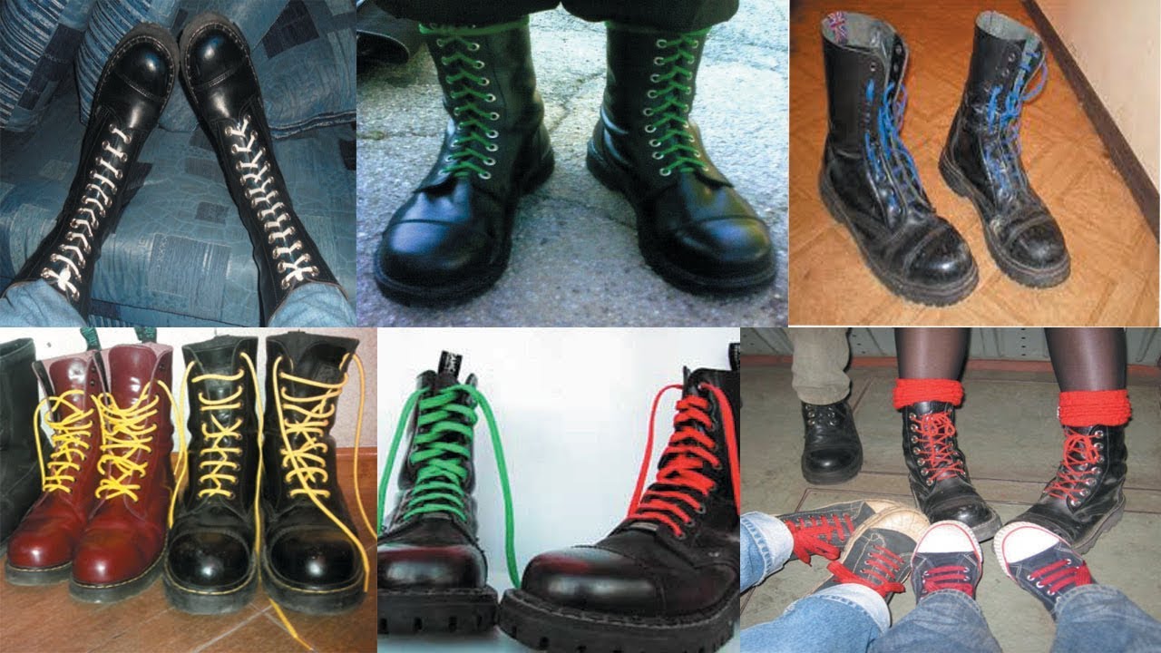 cordones verdes en botas