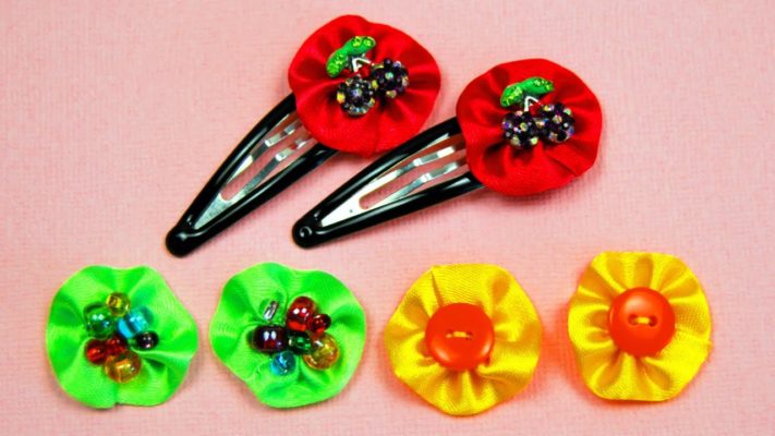 DIY ribbon hairpins