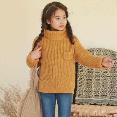 Sweater mengait untuk kanak-kanak perempuan