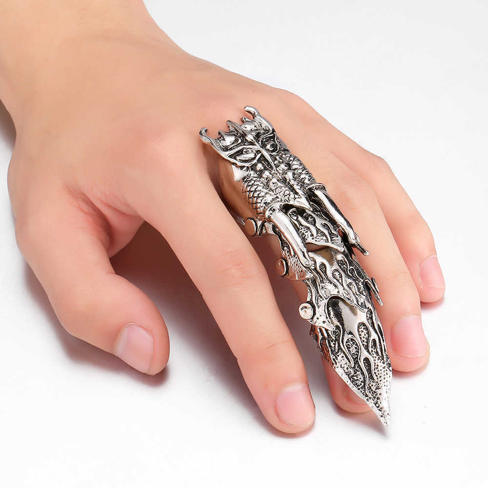 full finger ring rock style