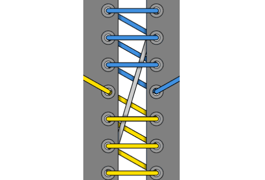 escalera de cordones 