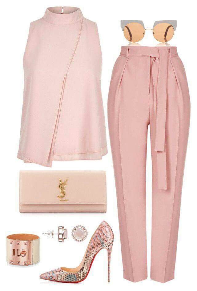 Powder trouser set.