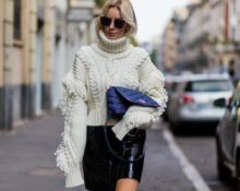 Which sweaters with pigtails do street style stars choose?