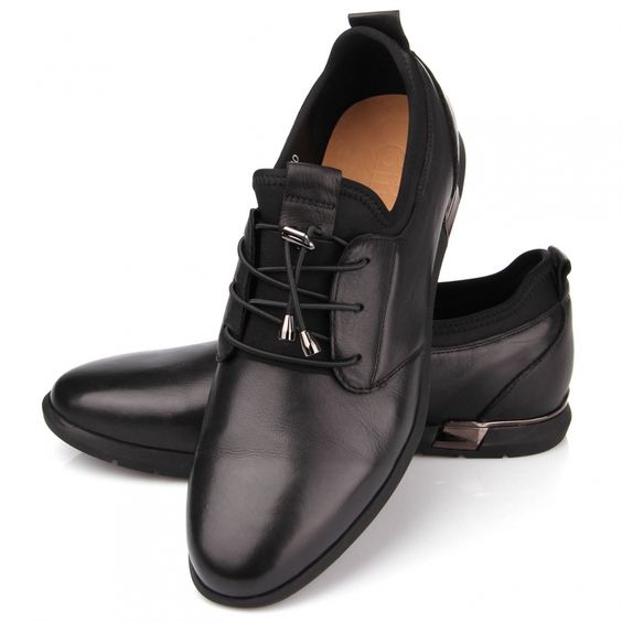 Black men's shoes.