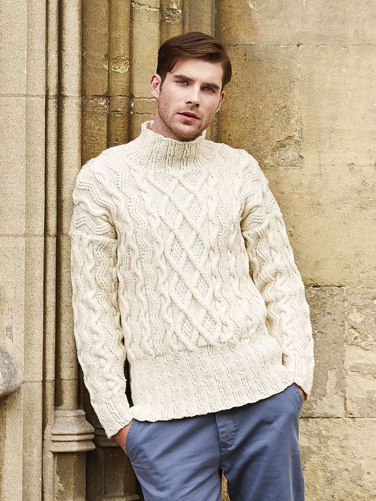 Chunky knit sweater.