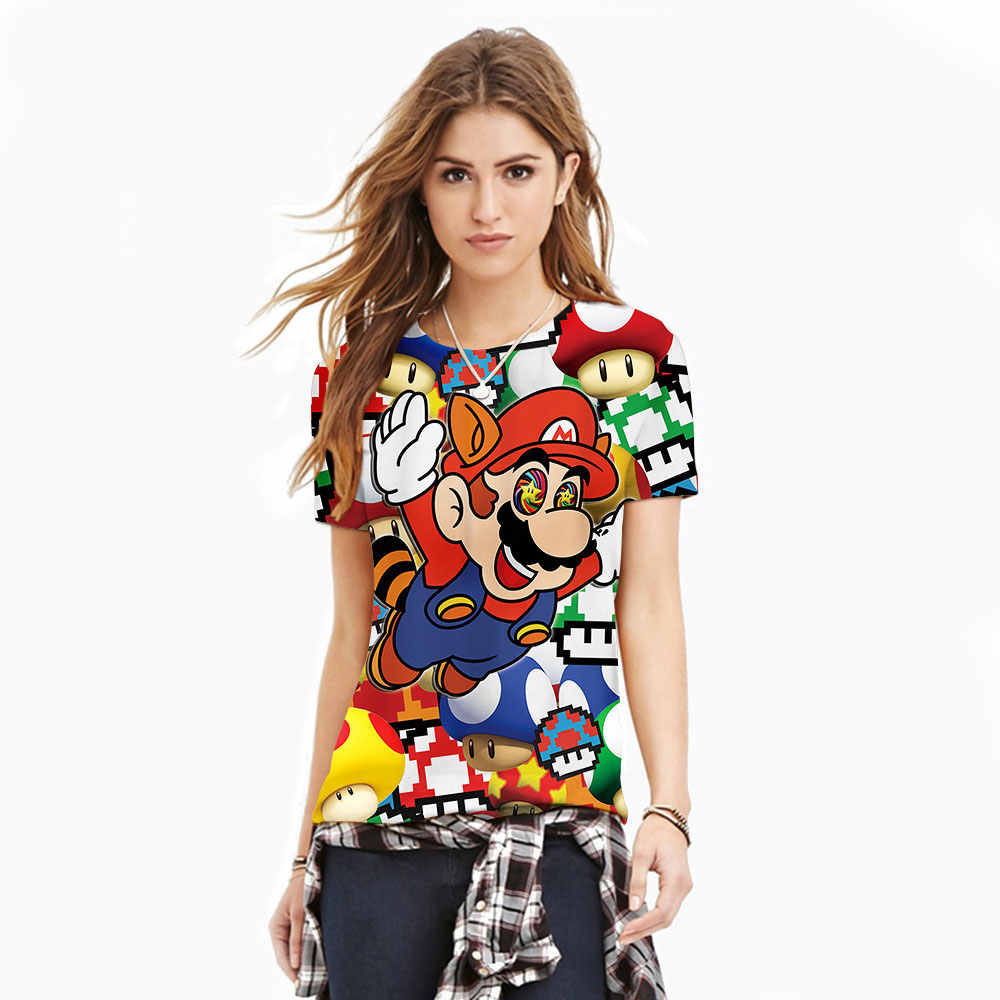 T-shirt with cartoon print.