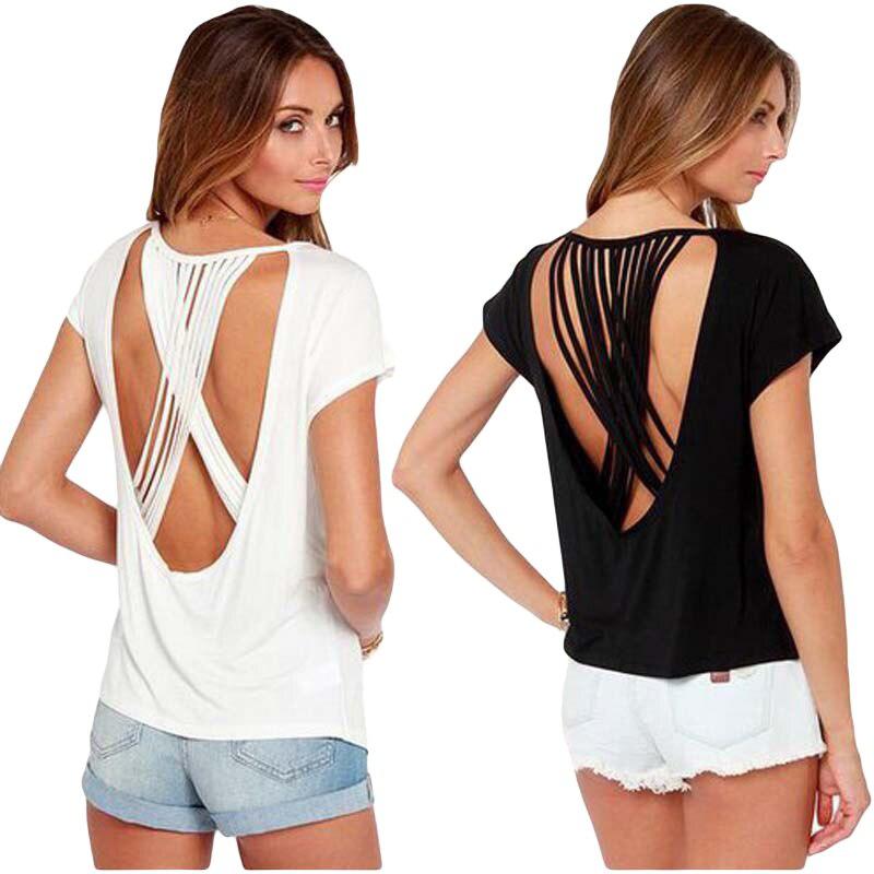 T-shirts with interlocking stripes on the back.