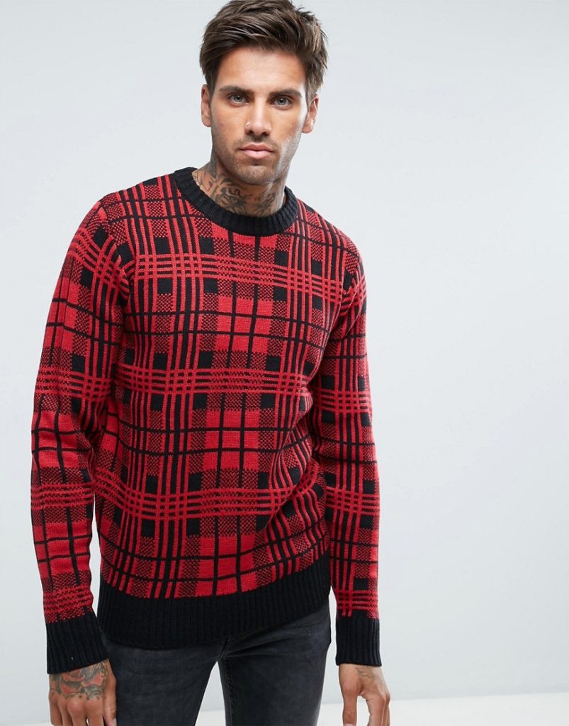 Maglione a quadri da uomo.