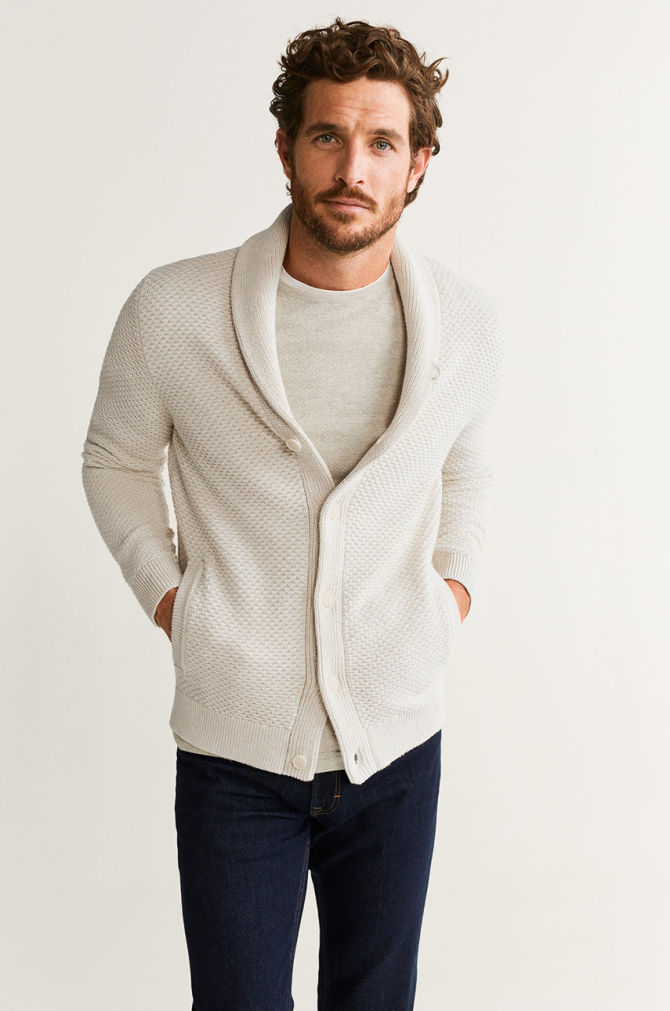 Cardigan per a home.