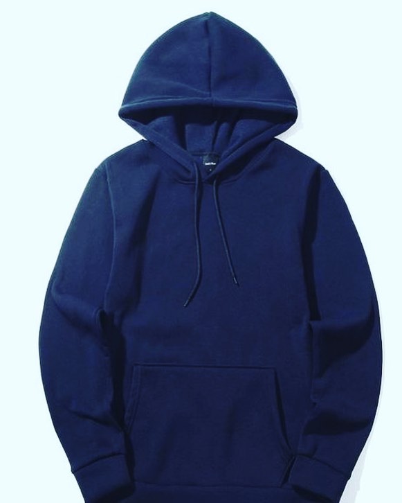 Sudadera azul.