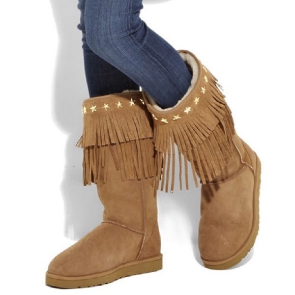 ugg boots with fringes