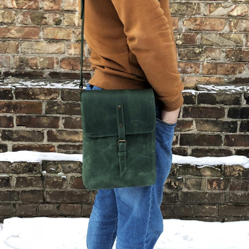 Sac homme vert.