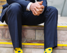 Yellow socks.