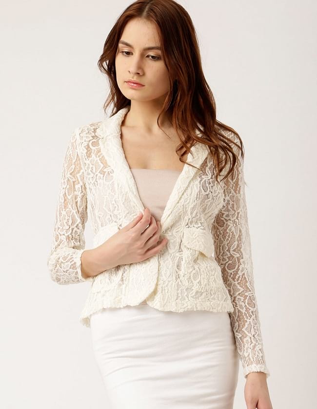 White lace jacket.