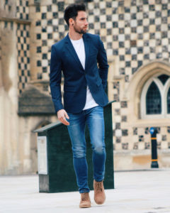 Blazer avec un jean.