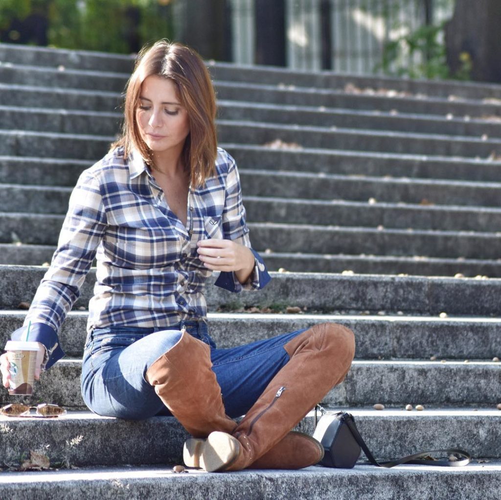 Plaid shirt.