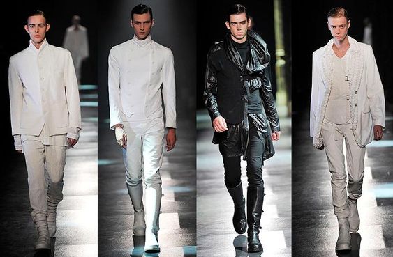 Avant-garde clothing for men.