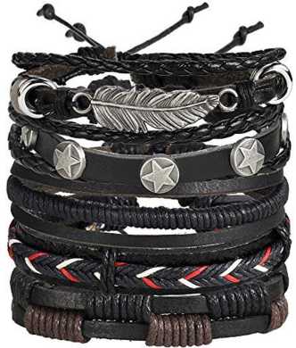 Leather bracelets.