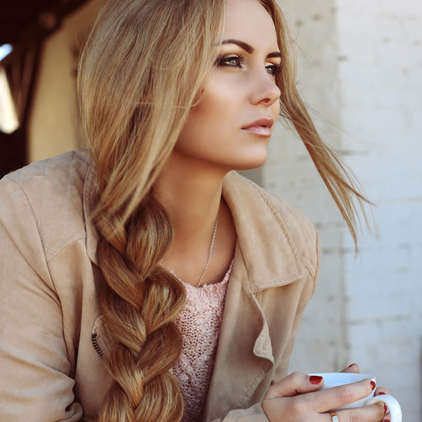 Schöne lange Haare.