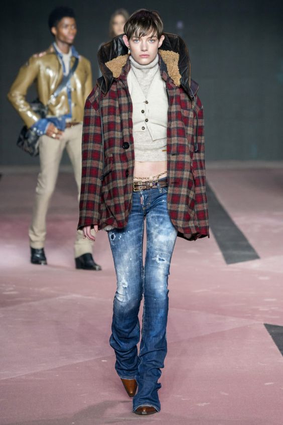 Grunge style on the catwalk.