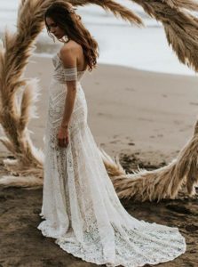 Vestit de núvia de platja boho.