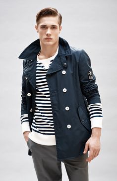 Outerwear in a marine style.