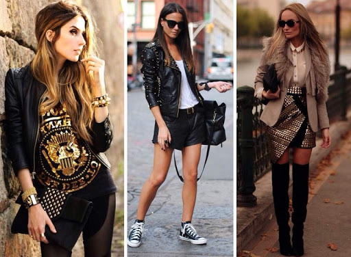 Los looks glam rock son casuales.