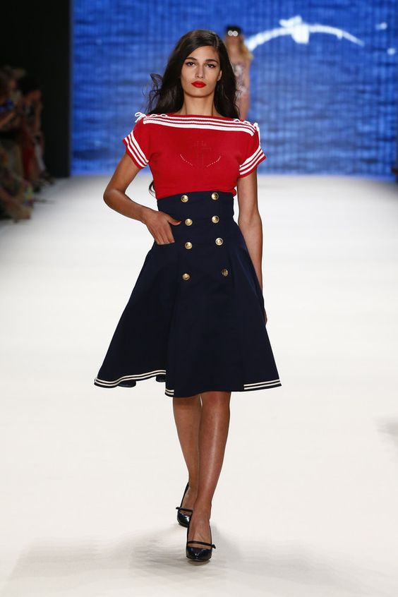 Marine style on the catwalk.