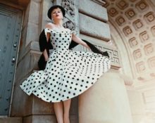 Polka dot dress.