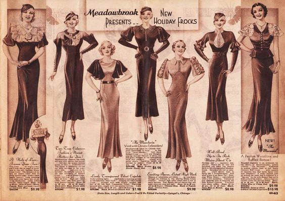 Dresses from the 30s.