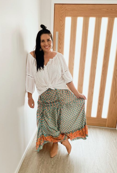 boho skjørt og bluse