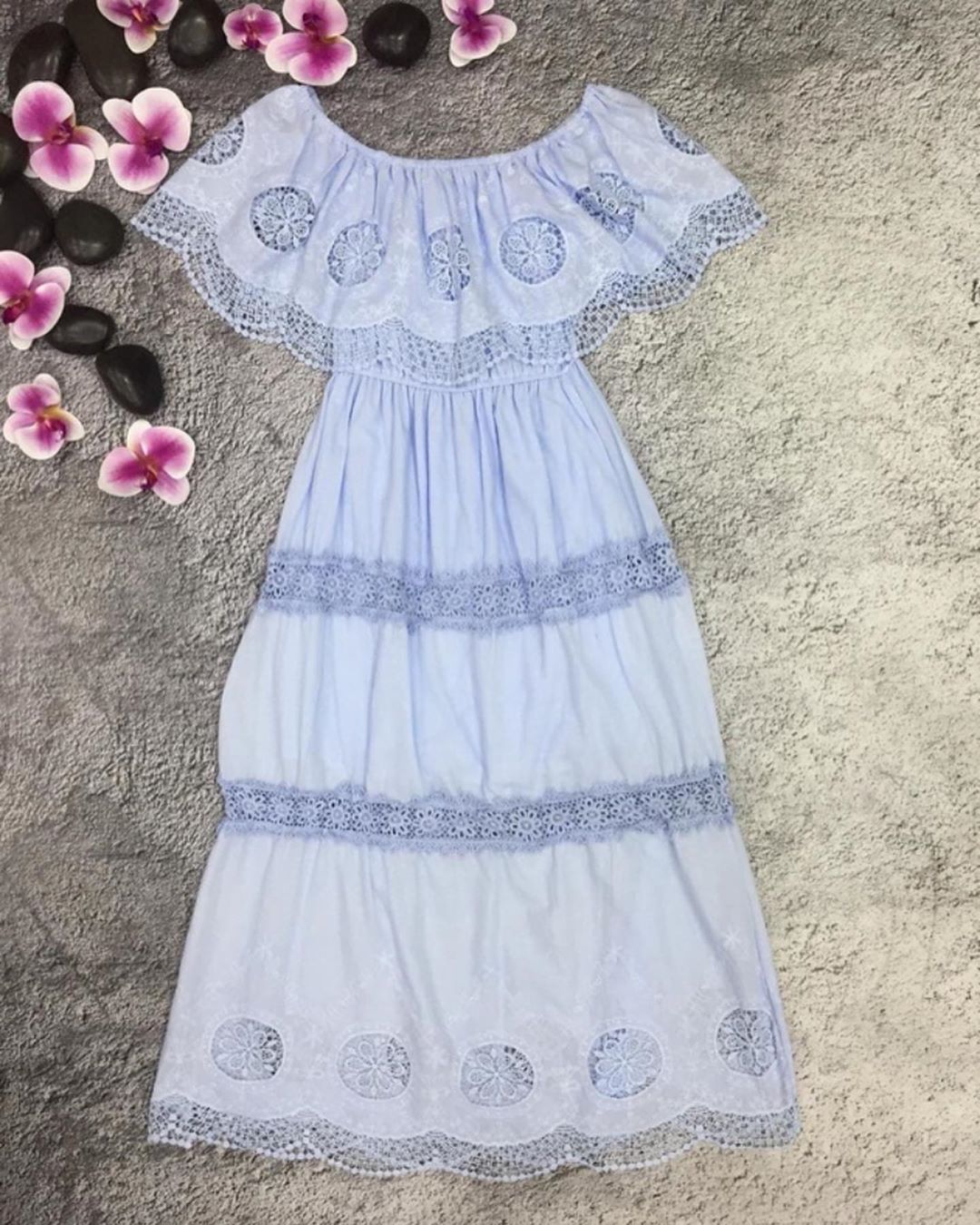 Vestido azul pastel