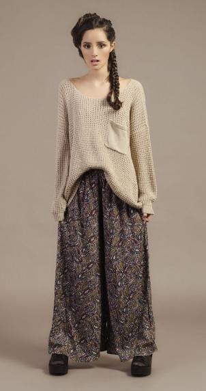 rustic sweater with skirt