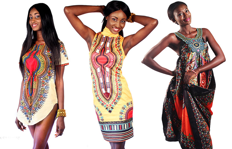 African style dresses and tunics.