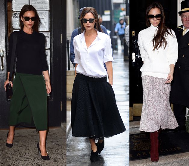 Victoria Beckham in skirts