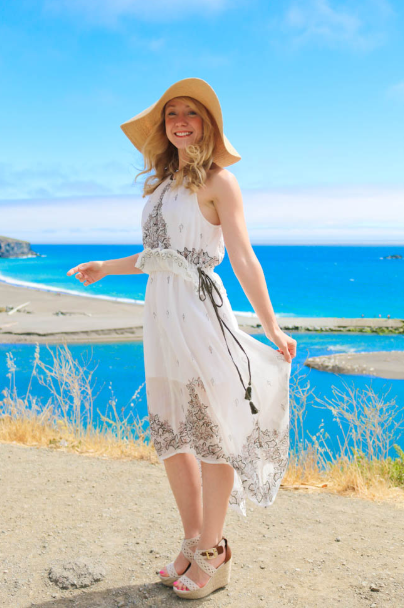 girl in summer dress