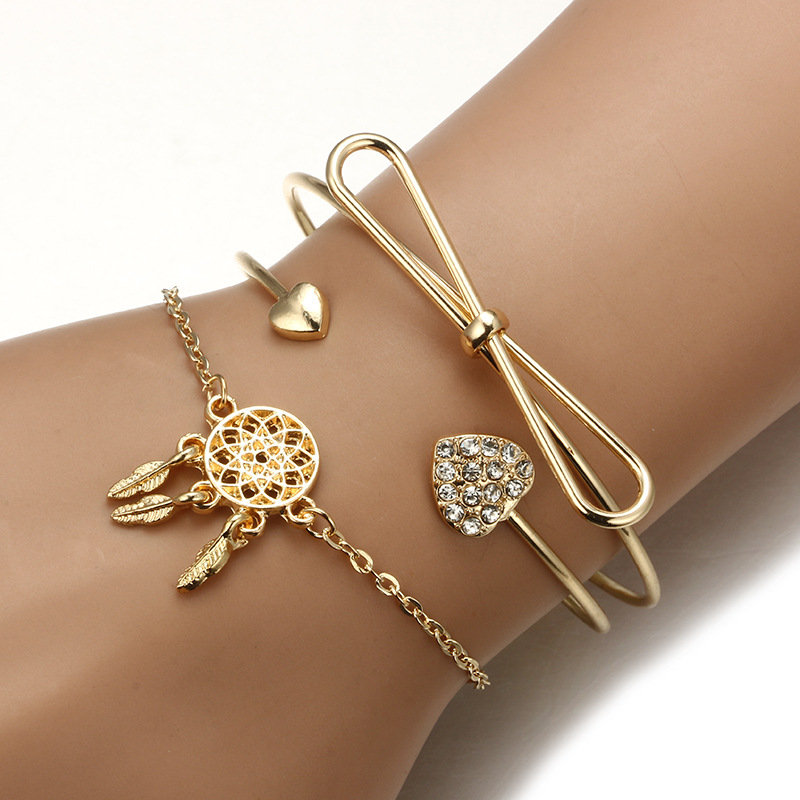 Golden bracelets.