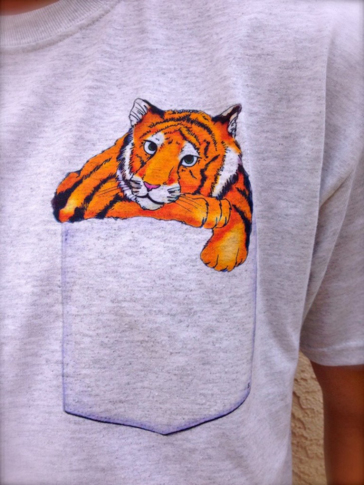 tiger on a t-shirt