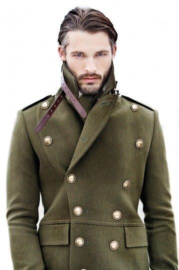 Military coat.