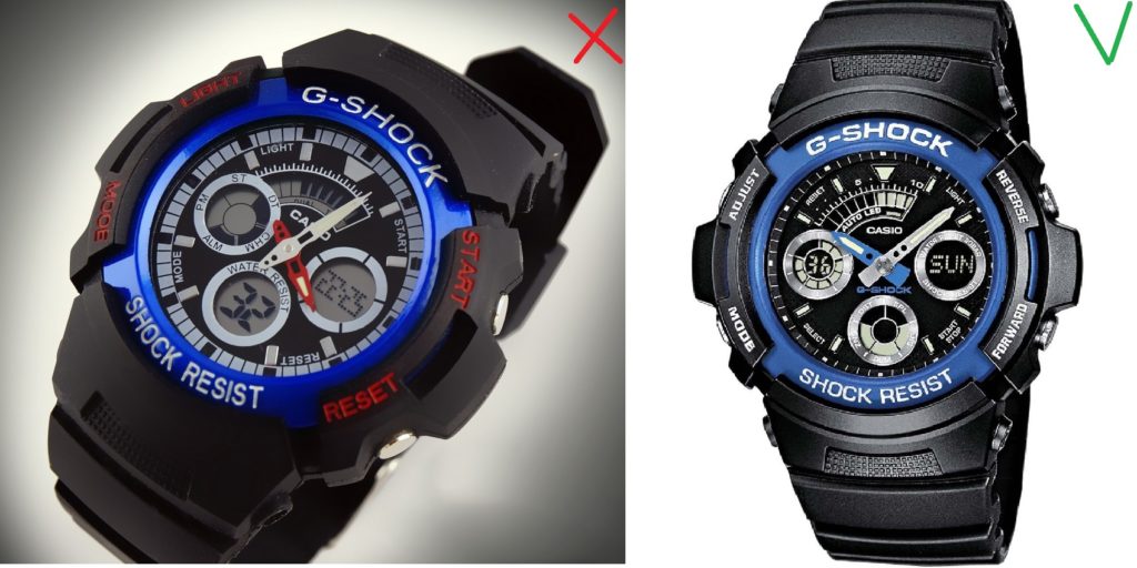 G-Shock: falso e compagnia