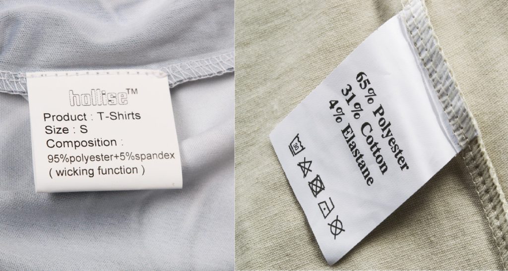 spandex elastaan-labels