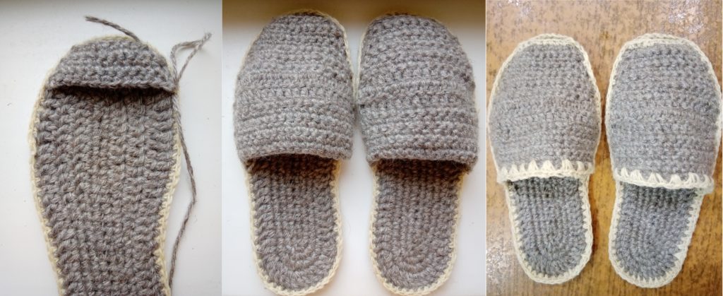 knitted flip flops