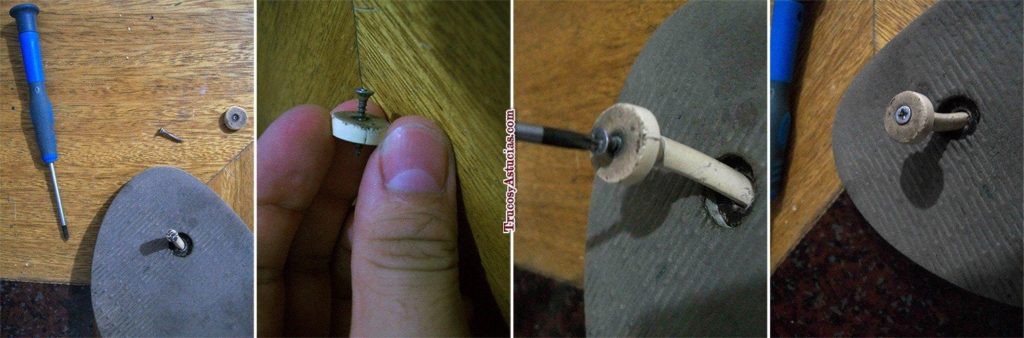 repair of flip flops, screw