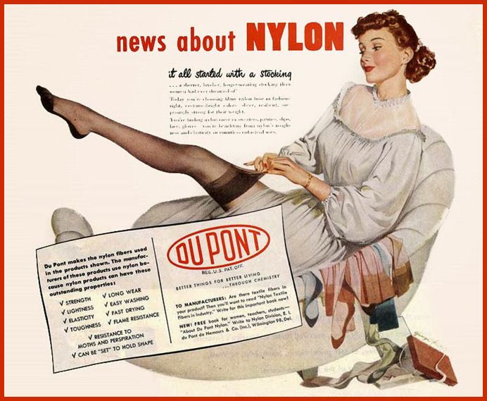 Oude nylon advertentie