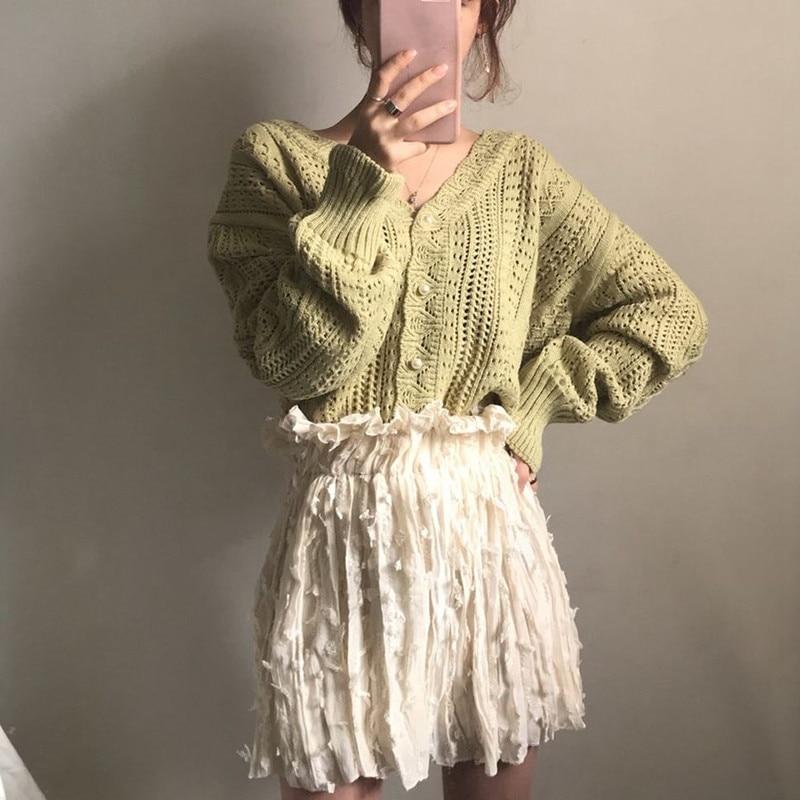 Cardigan scurt cu fusta midi