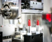 Production of lipstick.