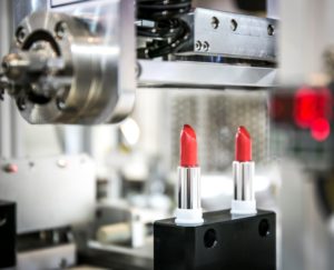 Production of lipstick.